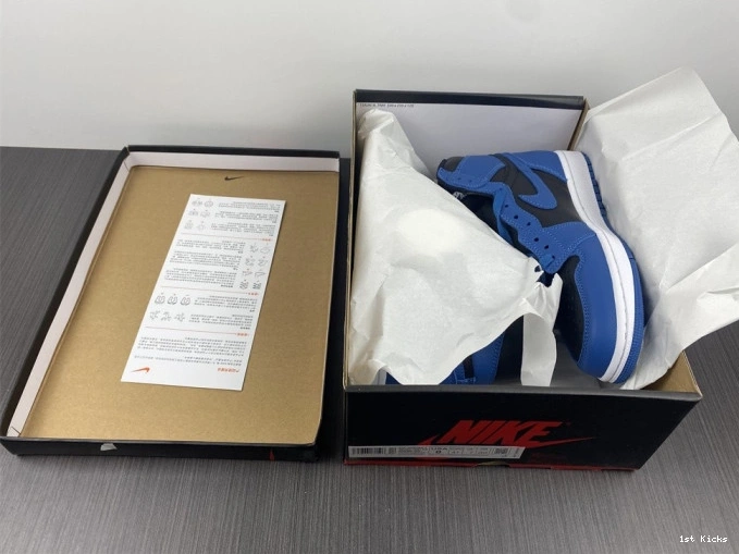 1st Kicks Shoes Air 555088-404 Blue' 'Dark Marina 1 Jordan High Retro OG 0807
